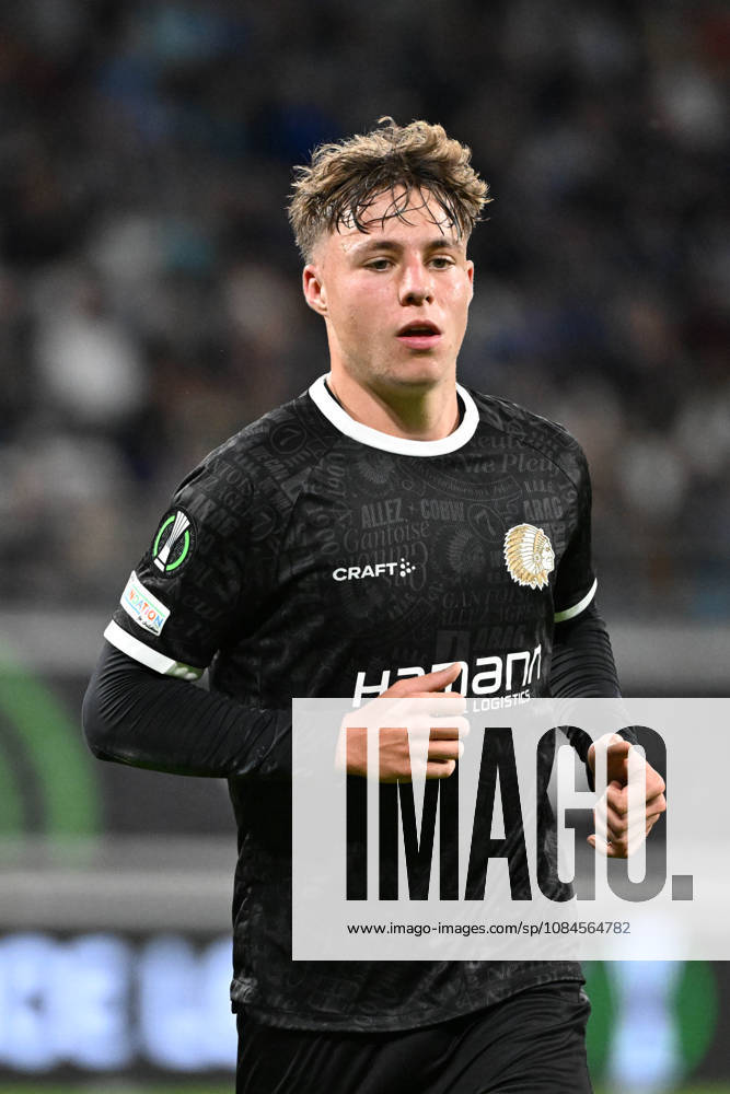 AA Gent vs Aarhus Tibe De Vlieger of KAA Gent is pictured during Matchday 2 in the 2026-2027 Uefa Conference League season - league phase between AA Gent and AGF Aarhus on October 15 , 2026 in Gent, Belgium. (Photo by Maarten Straetemans Isosport) Gent Belgium