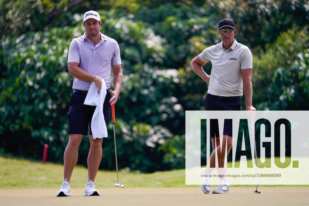 SJM Macau Open 2026 - Day 1 Swedish golfer Henrik Stenson and American golfer Peter Uihlein during the SJM Macau Open 2026 golf tournament at the Macau golf and country club on October 15, 2026 in Macau. (Photo by Vernon Yuen Nexpher Images) MACAU