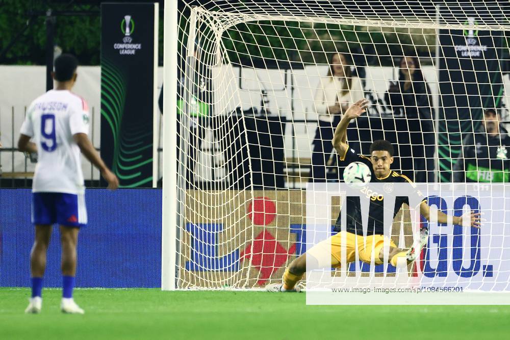 SPLIT, 15 10-2026, Poljud Stadium , season 2026 2027 , UEFA Conference League Football . Match between Hajduk Split and Ajax. Picture shows Aaron Bouwman cannot prevent Hajduk from scoring 2-1 Hajduk Split - Ajax x208450541x