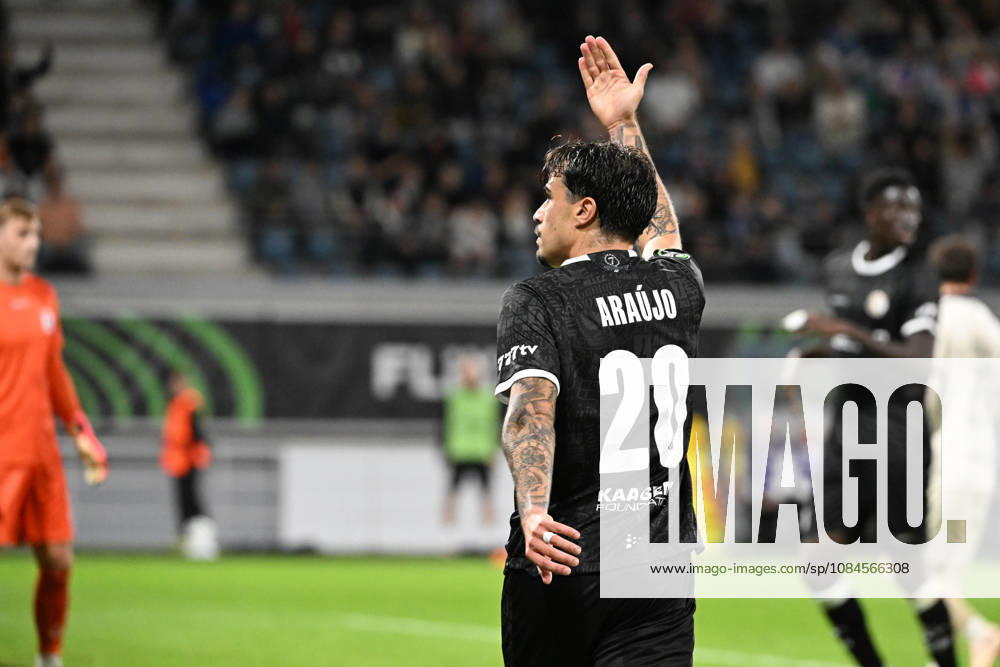 AA Gent vs Aarhus Tiago Araujo of KAA Gent is pictured during Matchday 2 in the 2026-2027 Uefa Conference League season - league phase between AA Gent and AGF Aarhus on October 15 , 2026 in Gent, Belgium. (Photo by Maarten Straetemans Isosport) Gent Belgium
