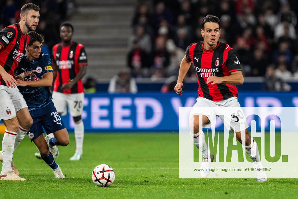 SOCCER - UEFA EL, RBS vs Milan SALZBURG,AUSTRIA,15.OCT.26 - SOCCER - UEFA Europa League, Red Bull Salzburg vs AC Milan. Image shows Ardon Jashari (Milan). GEPAxpictures Arellano