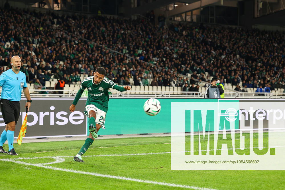 Panathinaikos F.C. v FK Borac Banja Luka UEFA Europa Conference League Azzedine Ounahi of Panathinaikos F.C. takes a corner kick during the UEFA Europa Conference League match at Olympic Stadium, Athens 15 10 2026 UK Newspapers OUT