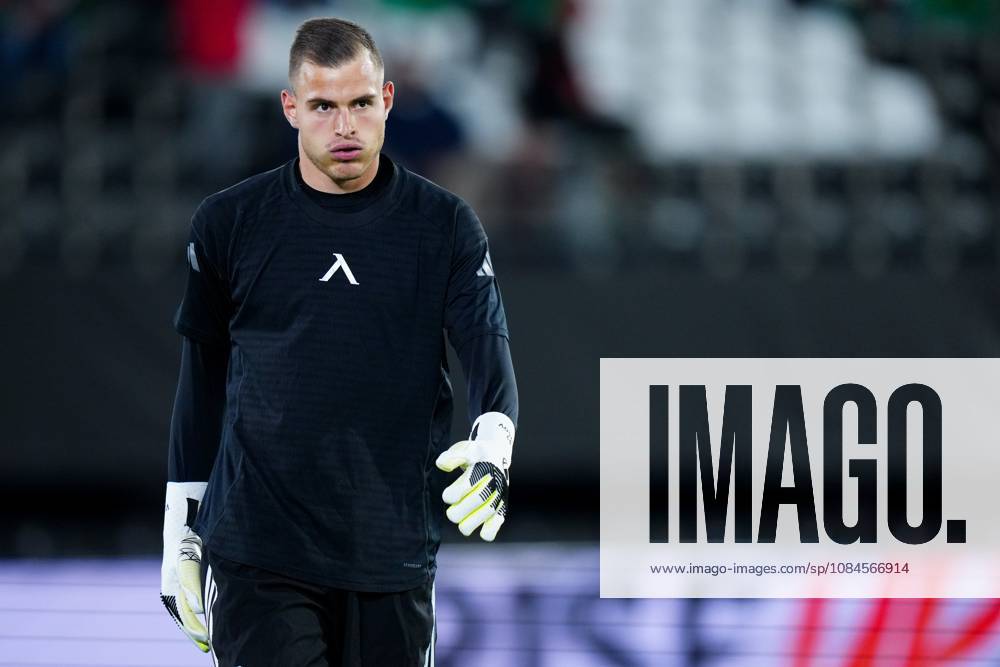 , Stadium De Goffert , season 2026 2027 , UEFA Europa League football , match between NEC Nijmegen and Levski Sofia , picture shows Levski Sofia goalkeeper Svetoslav Vutsov NEC - Levski Sofia x208452068x