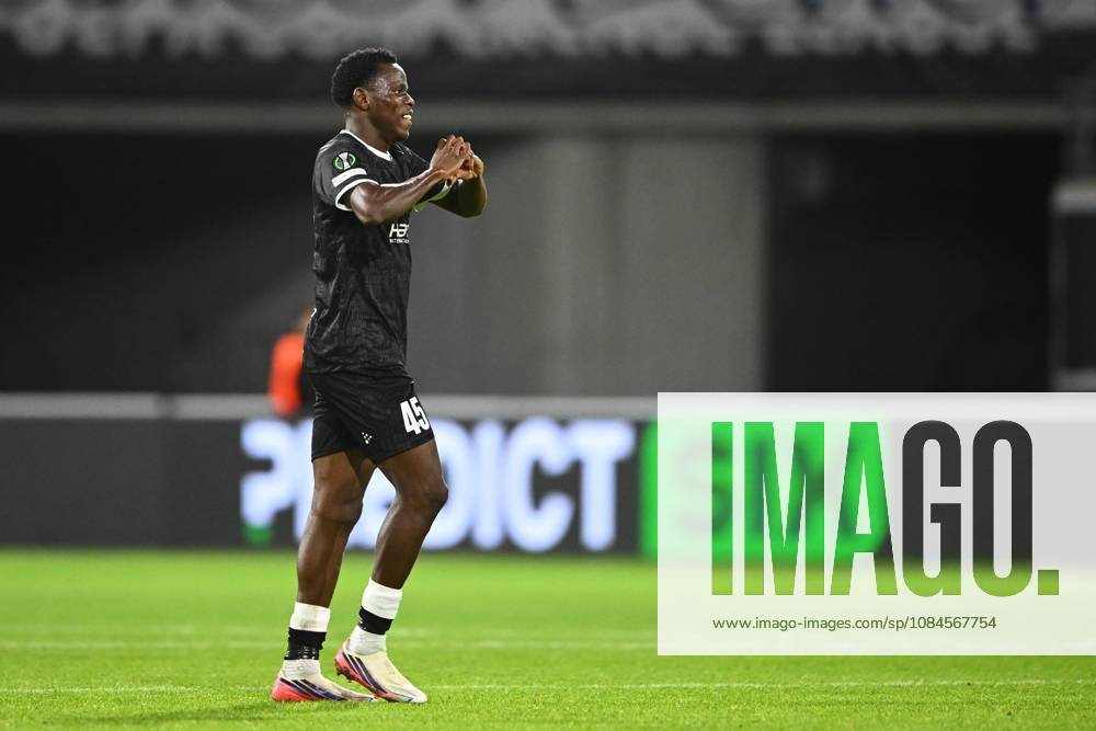 KAA Gent v AGF Aarhus - UEFA Conference League GENT, BELGIUM - OCTOBER 15 : Goore Hyllarion Bi forward of KAA Gent celebrates scoring a goal during the UEFA Conference League 2026 27 League Phase matchday 1 match between KAA Gent and AGF Aarhus on October 15, 2026 in Gent, Belgium, 15 10 2026 Gent Belgium