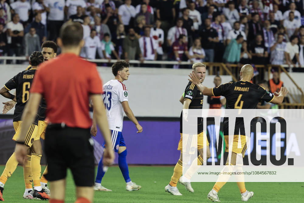 UEFA Conference League HNK Hajduk Split v AFC Ajax Davy Klaassen of Ajax celebratea s agoal with his teammates during the UEFA Conference League 2026 27 League Phase MD1 match between HNK Hajduk Split and AFC Ajax at Stadion Poljud on October 15, 2026 in Split, Croatia. IvoxCagalj PIXSELL