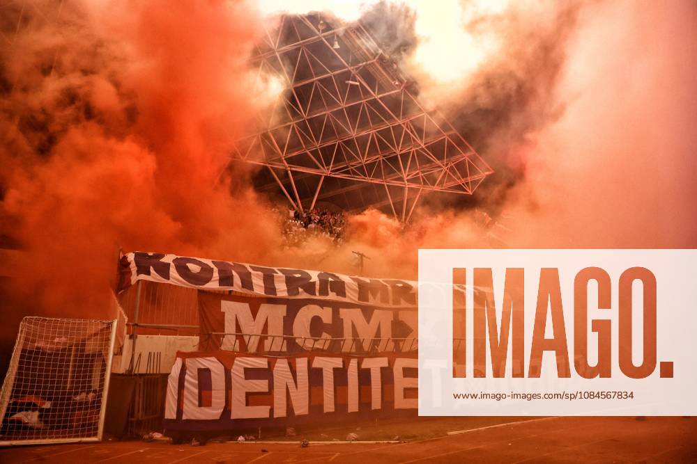 SPLIT, 15 10-2026, Poljud Stadium , season 2026 2027 , UEFA Conference League Football . Match between Hajduk Split and Ajax. Picture shows fireworks cause the match to be postponed for a while Hajduk Split - Ajax x208452658x