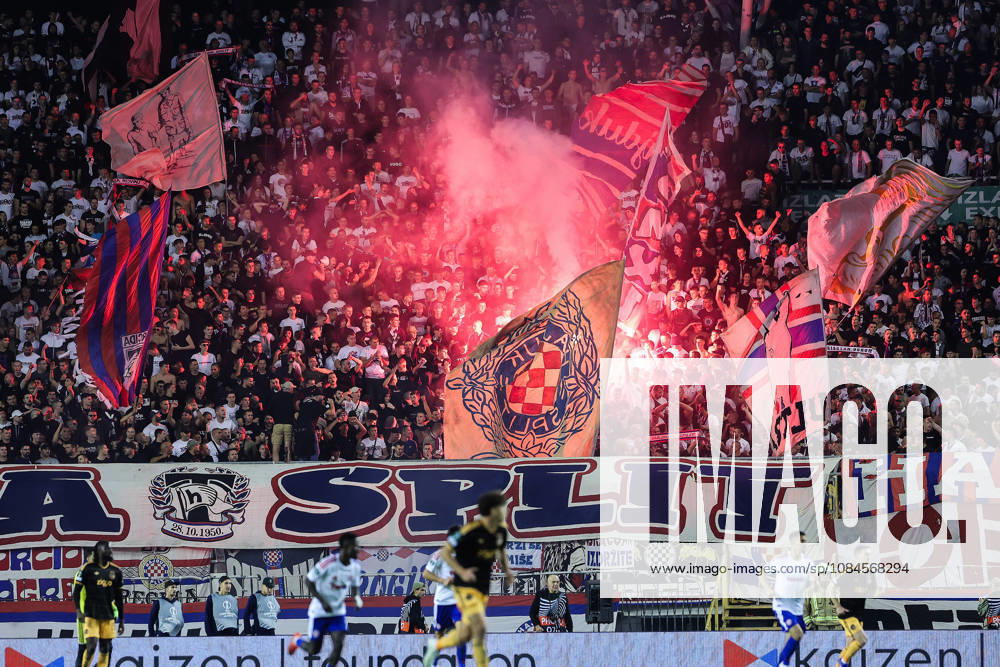 UEFA Conference League HNK Hajduk Split v AFC Ajax Torcida, Hajduk Split supporters set off pyrotechnic fires during the UEFA Conference League 2026 27 League Phase MD1 match between HNK Hajduk Split and AFC Ajax at Stadion Poljud on October 15, 2026 in Split, Croatia. IvanaxIvanovic PIXSELL