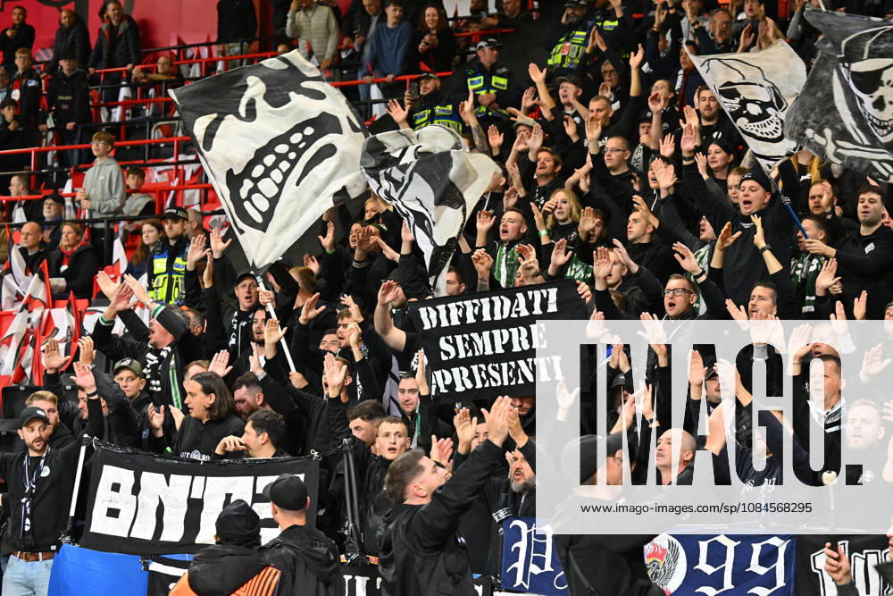 Bournemouth v Sturm Graz, Europa League Sturm Graz fans making their voices heard ahead of the Europa League match between Bournemouth and Sturm Graz at the Vitality Stadium, Bournemouth, UK on 15 October 2026. Bournemouth Vitality Stadium Dorset UK Editorial use only ,