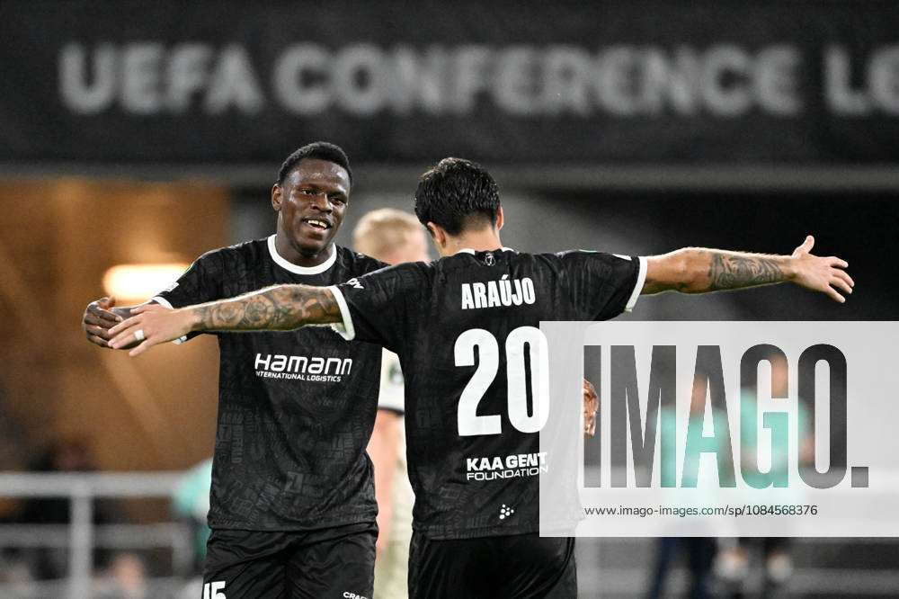 AA Gent vs Aarhus Hyllarion Goore of KAA Gent celebrates after scoring the 1-0 goal during Matchday 2 in the 2026-2027 Uefa Conference League season - league phase between AA Gent and AGF Aarhus on October 15 , 2026 in Gent, Belgium. (Photo by Maarten Straetemans Isosport) Gent Belgium