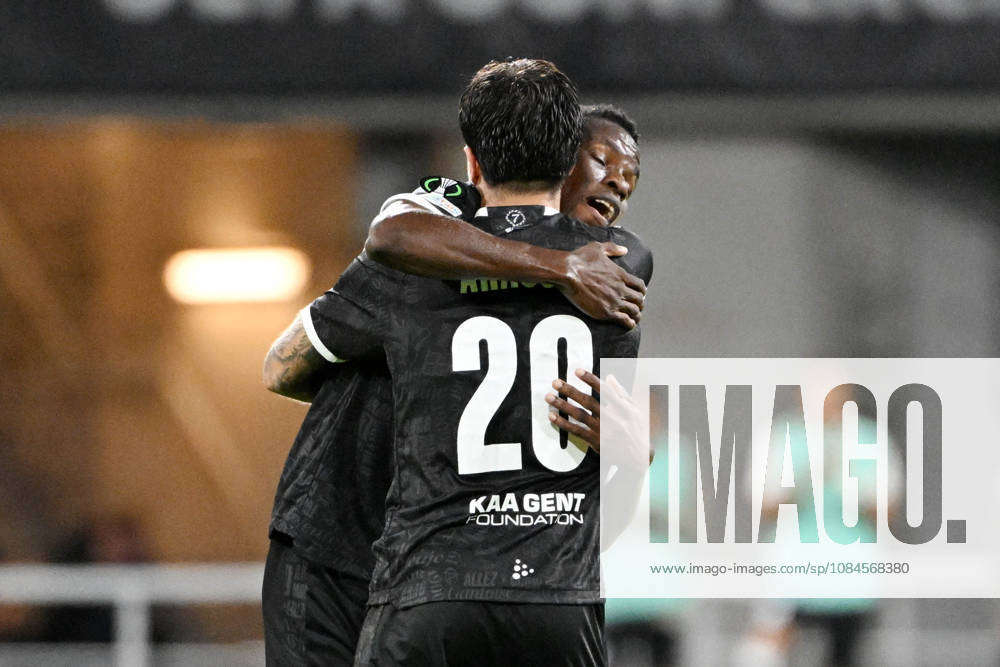 AA Gent vs Aarhus Hyllarion Goore of KAA Gent celebrates after scoring the 1-0 goal during Matchday 2 in the 2026-2027 Uefa Conference League season - league phase between AA Gent and AGF Aarhus on October 15 , 2026 in Gent, Belgium. (Photo by Maarten Straetemans Isosport) Gent Belgium