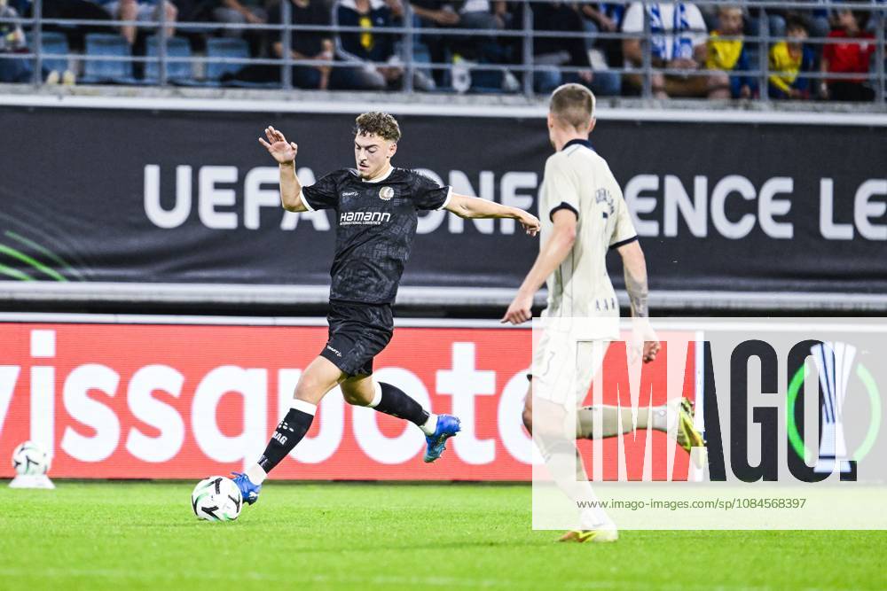 Gent s Mathias Delorge pictured in action during a soccer game between Belgian KAA Gent and Danish Aarhus GF, Thursday 15 October 2026 in Gent, the opening match of the UEFA Conference League league phase. TOMxGOYVAERT x189911207x