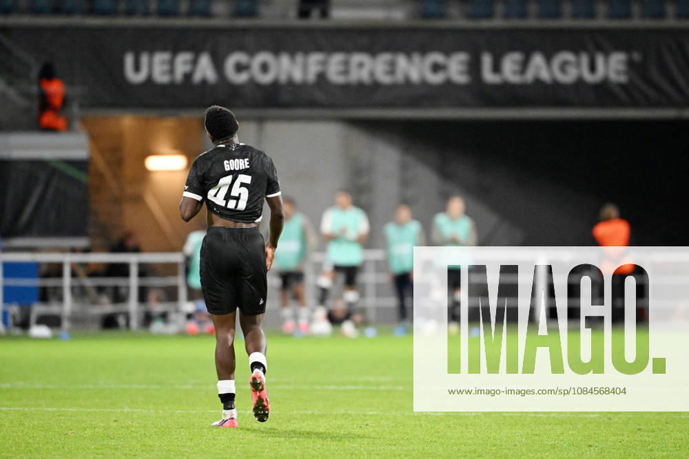 AA Gent vs Aarhus Hyllarion Goore of KAA Gent celebrates after scoring the 1-0 goal during Matchday 2 in the 2026-2027 Uefa Conference League season - league phase between AA Gent and AGF Aarhus on October 15 , 2026 in Gent, Belgium. (Photo by Maarten Straetemans Isosport) Gent Belgium