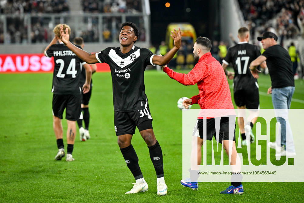 Dereck Moncada of FC Lugano celebrates his goal during the UEFA Conference League 2026 27 League Phase MD1 match between FC Lugano and FK Crvena Zvezda at Lugano Arena on October 15, 2026 in Lugano, Switzerland. Lugano Lugano Arena Ticino Switzerland