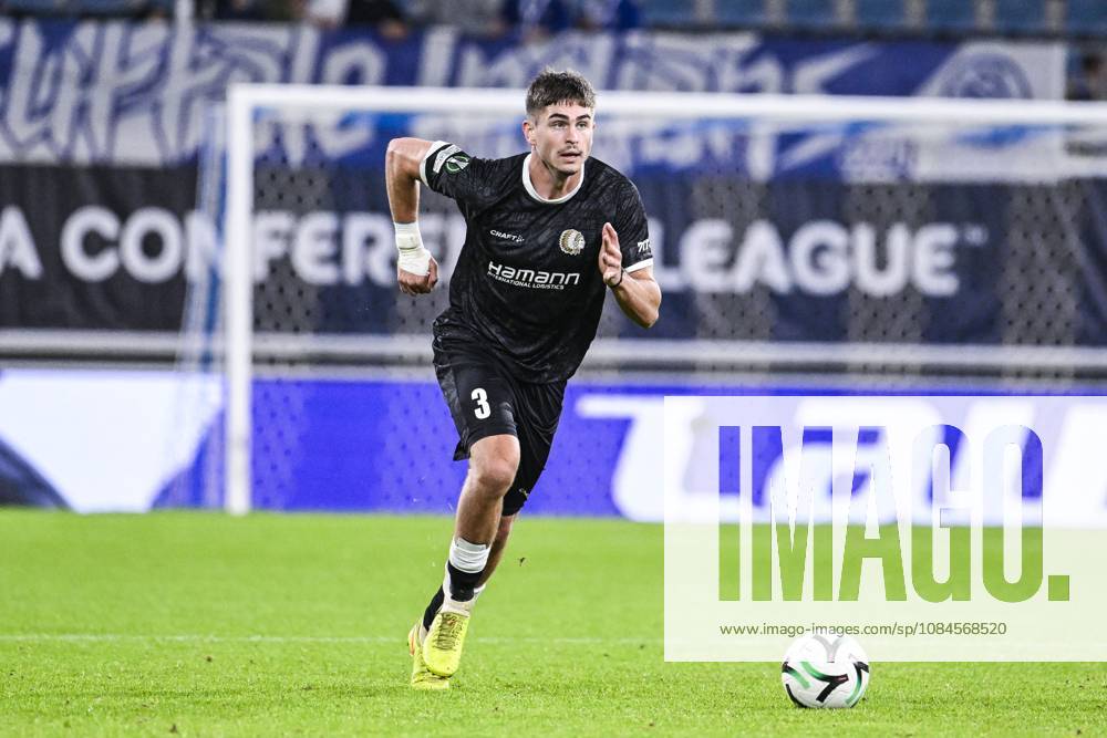 Gent s Maksim Paskotsi pictured in action during a soccer game between Belgian KAA Gent and Danish Aarhus GF, Thursday 15 October 2026 in Gent, the opening match of the UEFA Conference League league phase. TOMxGOYVAERT x189914606x