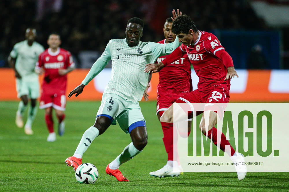 SOCCER - UEFA Conference League - CSKA vs. AS Monaco Photo by IPA ABACAPRESS.COM89726112 - Monaco s Jordan Teze in action against CSKA s Facundo Rodriguez during the UEFA Conference League match between PFC CSKA and AS Monaco at Vasil Levski National Stadium in Sofia, Bulgaria, on October 15, 2026 Sofia Bulgaria
