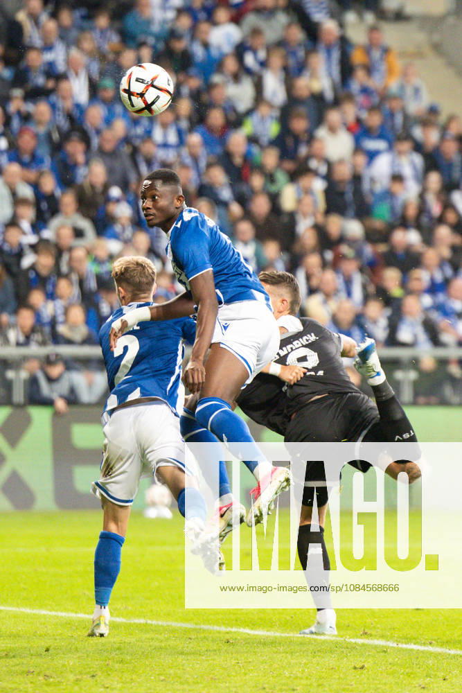 Europa League: Lech Poznan vs Bayer 04 Leverkusen Yannick Agnero during Europa League: Lech Poznan vs Bayer 04 Leverkusen match in Poznan, Poland, on October 15, 2026 Poznan Poland