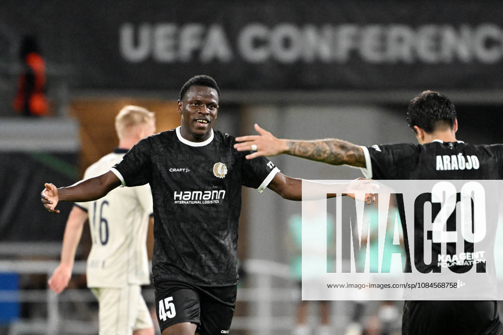 AA Gent vs Aarhus Hyllarion Goore of KAA Gent celebrates after scoring the 1-0 goal during Matchday 2 in the 2026-2027 Uefa Conference League season - league phase between AA Gent and AGF Aarhus on October 15 , 2026 in Gent, Belgium. (Photo by Maarten Straetemans Isosport) Gent Belgium