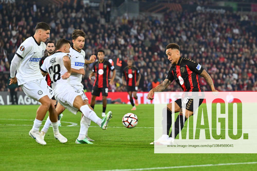 Bournemouth v Sturm Graz, Europa League Marcus Tavernier (16) of AFC Bournemouth on the attack during the Europa League match between Bournemouth and Sturm Graz at the Vitality Stadium, Bournemouth, UK on 15 October 2026. Bournemouth Vitality Stadium Dorset UK Editorial use only ,