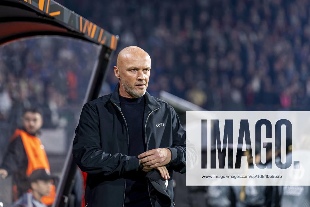 NIJMEGEN - NEC Nijmegen coach Dick Schreuder during the UEFA Europa League match between N.E.C. and Levski Sofia at Stadion De Goffert on 15 October 2026 in Nijmegen, Nederland. (Photo by DeFodi Images) -