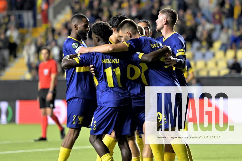 Sint-Truidense VV v Iberia Tbilisi - UEFA Conference League SINT-TRUIDEN, BELGIUM - OCTOBER 15 : Vanwesemael Robert-Jan defender of Sint-Truidense VV celebrates scoring a goal during the UEFA Conference League 2026 27 first qualifying round between Sint-Truidense VV and Iberia Tbilisi on October 15, 2026 in Sint-Truiden, Belgium, 15 10 2026 Sint-Truiden Belgium