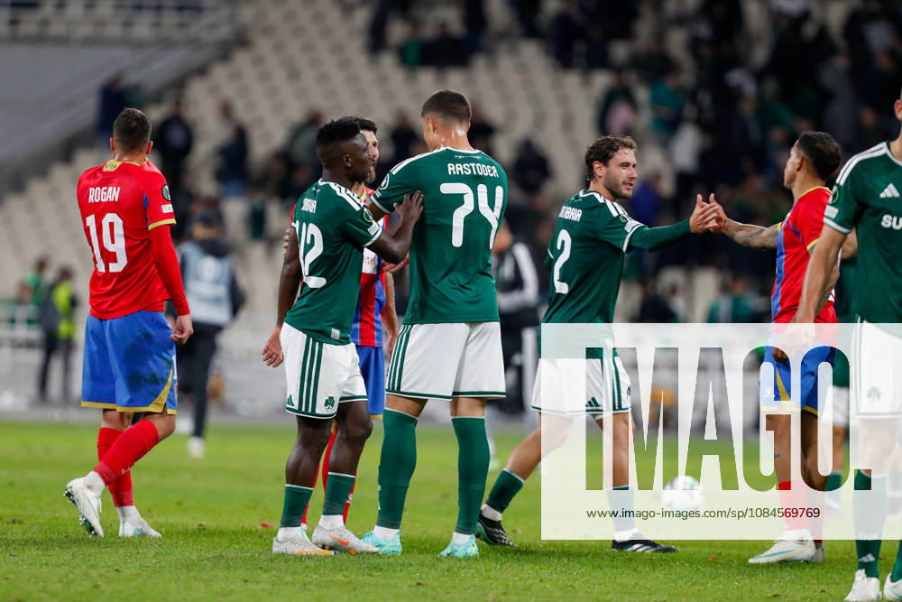 Panathinaikos F.C. v FK Borac Banja Luka UEFA Europa Conference League Panathinaikos F.C. and FK Borac Banja Luka players at the end of the UEFA Europa Conference League match at Olympic Stadium, Athens 15 10 2026 UK Newspapers OUT