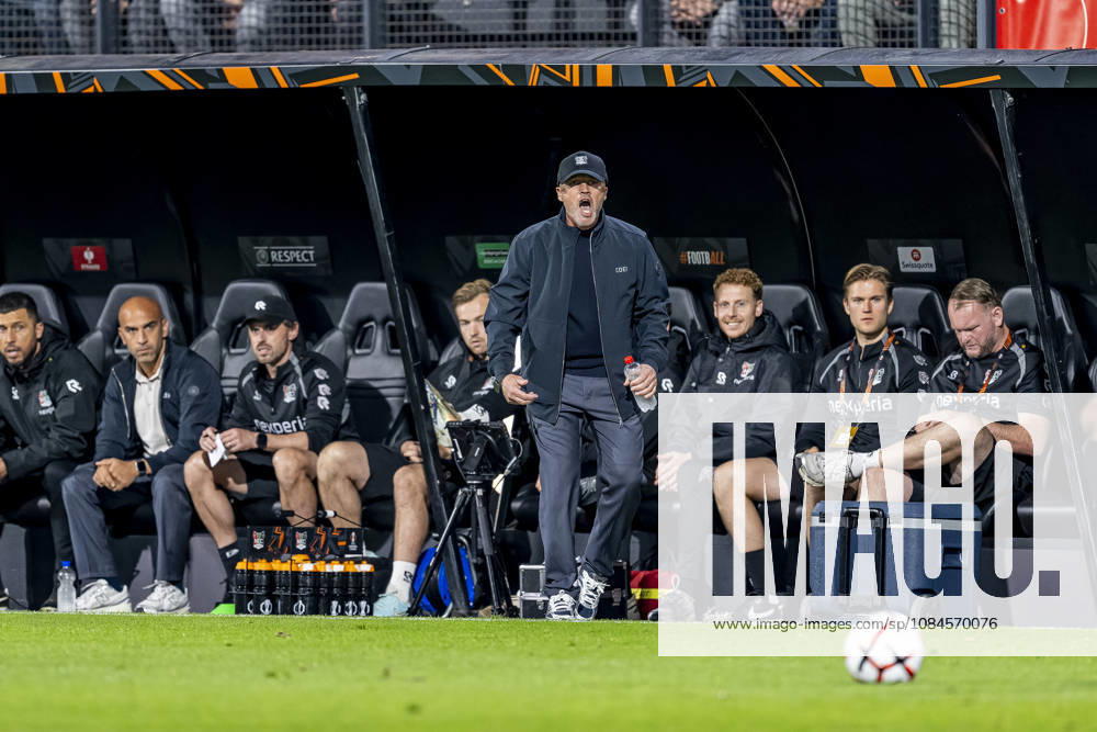 NIJMEGEN - NEC Nijmegen coach Dick Schreuder during the UEFA Europa League match between N.E.C. and Levski Sofia at Stadion De Goffert on 15 October 2026 in Nijmegen, Nederland. (Photo by DeFodi Images) -