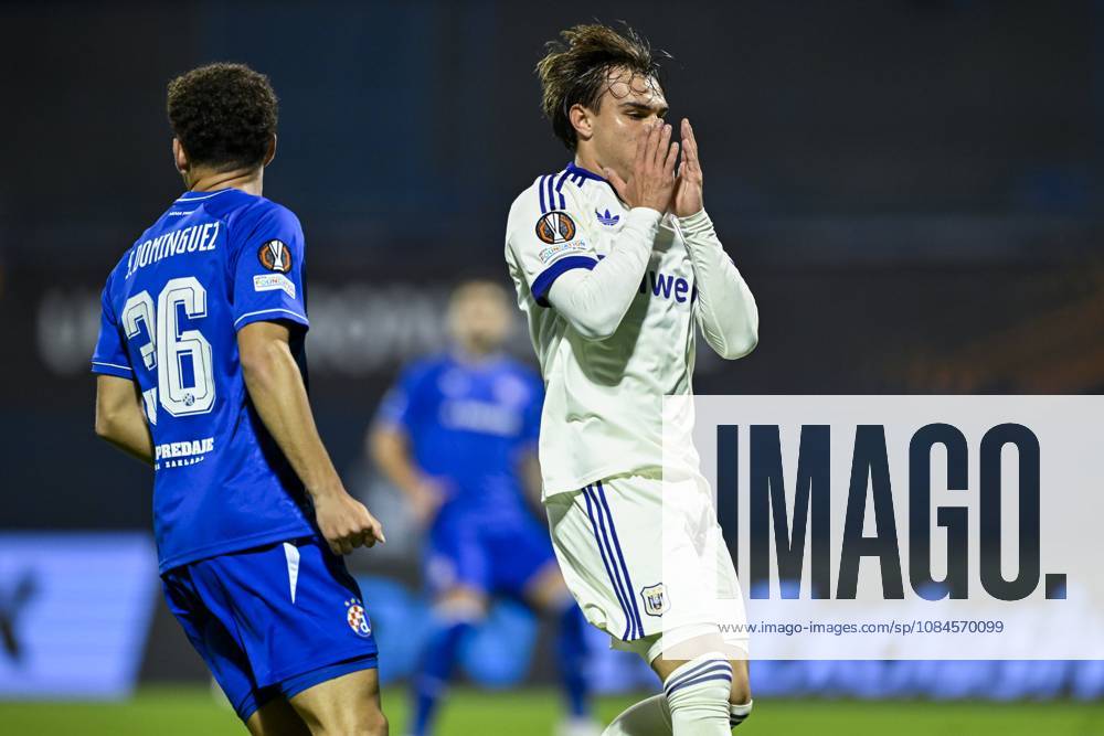 GNK Dinamo v RSC Anderlecht - UEFA Europa League ZAGREB, CROATIA - OCTOBER 15 : Cvetkovic Mihajlo forward of RSC Anderlecht missing an opportunity during the UEFA Europa League 2026 27 League Phase matchday 2 match between GNK Dinamo and RSC Anderlecht on October 15, 2026 in Zagreb, Croatia, 15 10 2026 Zagreb Croatia