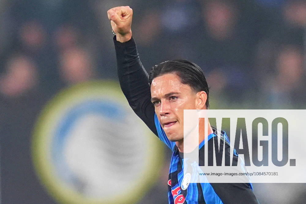 Atalanta s Giacomo Raspadori celebrates after scoring 2-0 during the Uefa Conference League match soccer match between Atalanta and Pafos at the New Balance Arena in Bergamo , North Italy - Thursday , October 15 , 2026 . - Soccer .