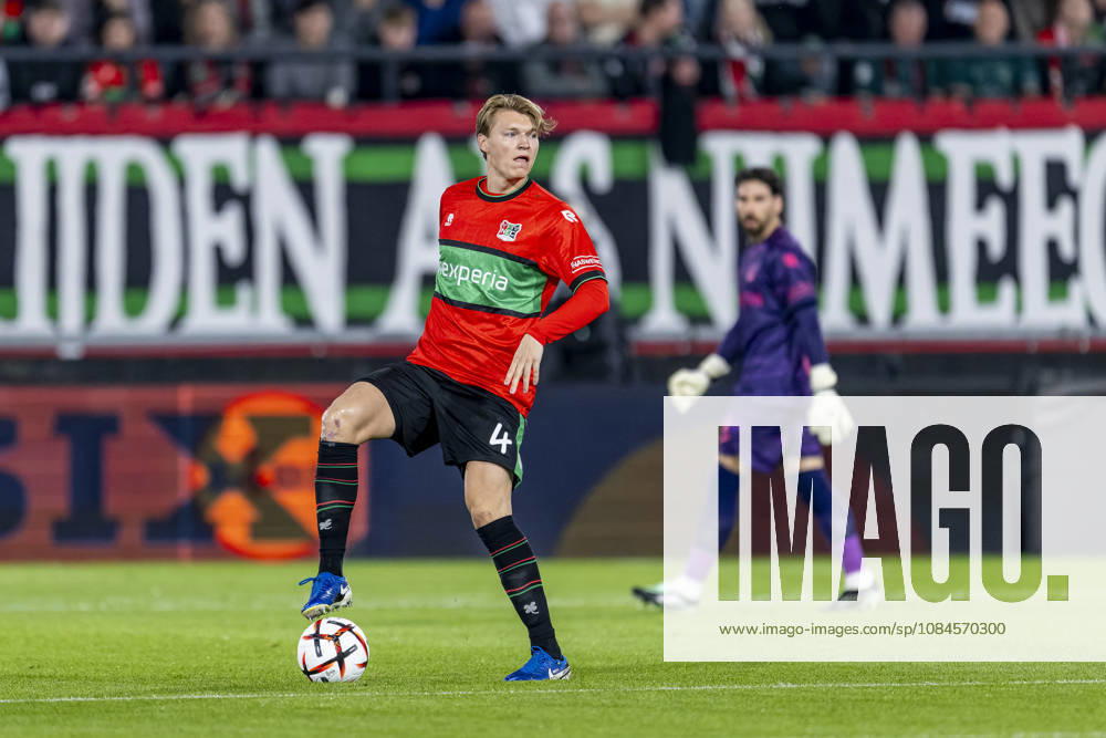 NIJMEGEN - NEC Nijmegen defender Perr Schuurs during the UEFA Europa League match between N.E.C. and Levski Sofia at Stadion De Goffert on 15 October 2026 in Nijmegen, the Netherlands. (Photo by DeFodi Images) -