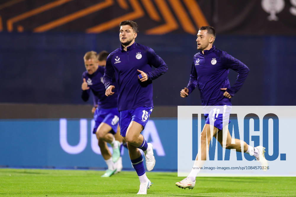 GNK Dinamo v RSC Anderlecht - UEFA Europa League 2026 27 League Phase MD2 Niko Galesic and Arber Hoxha of Dinamo Zagreb warm up before the UEFA Europa League 2026 27 League Phase MD2 match between GNK Dinamo and RSC Anderlecht at Stadion Maksimir on October 15, 2026 in Zagreb, Croatia. MatijaxHabljak PIXSELL