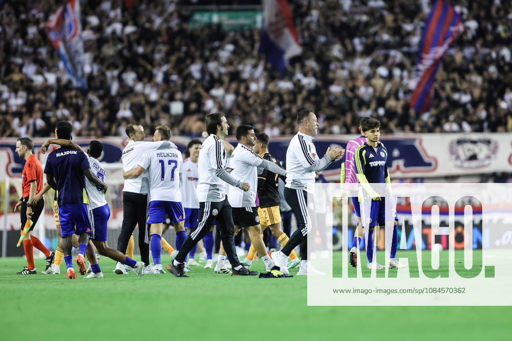UEFA Conference League HNK Hajduk Split v AFC Ajax SPLIT, CROATIA - OCTOBER 15: Hajduk players celebrate after the UEFA Conference League 2026 27 League Phase MD1 match between HNK Hajduk Split and AFC Ajax at Stadion Poljud on October 15, 2026 in Split, Croatia. IvanaxIvanovic PIXSELL
