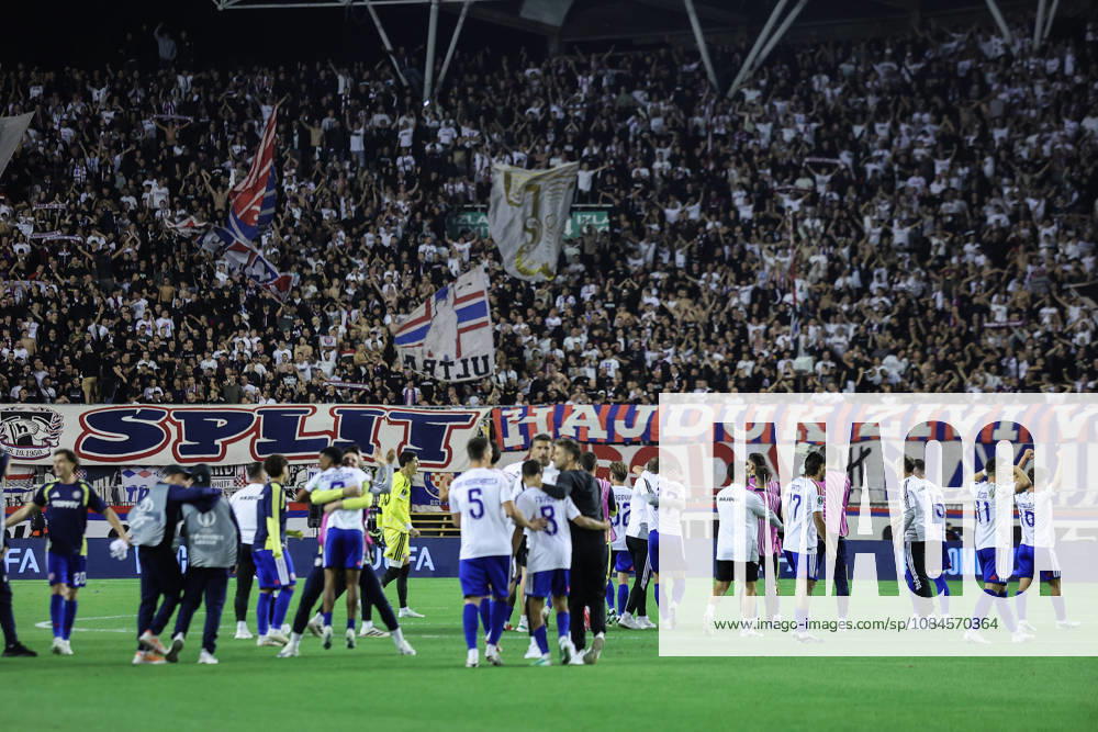 UEFA Conference League HNK Hajduk Split v AFC Ajax SPLIT, CROATIA - OCTOBER 15: Hajduk players players acknowledge the fans after the UEFA Conference League 2026 27 League Phase MD1 match between HNK Hajduk Split and AFC Ajax at Stadion Poljud on October 15, 2026 in Split, Croatia. IvanaxIvanovic PIXSELL