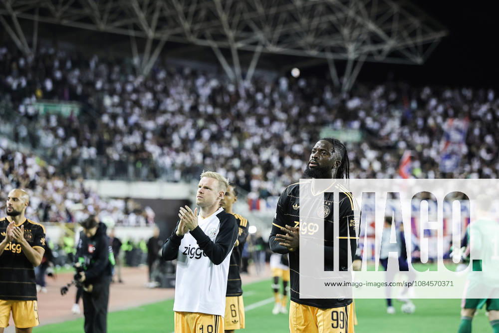 UEFA Conference League HNK Hajduk Split v AFC Ajax SPLIT, CROATIA - OCTOBER 15: Ajax players players acknowledge the fans after the UEFA Conference League 2026 27 League Phase MD1 match between HNK Hajduk Split and AFC Ajax at Stadion Poljud on October 15, 2026 in Split, Croatia. IvanaxIvanovic PIXSELL