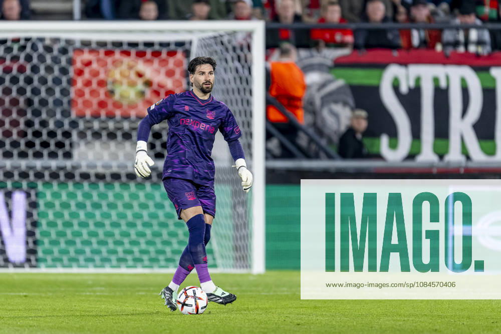 NIJMEGEN - NEC Nijmegen goalkeeper Gonzalo Crettaz during the UEFA Europa League match between N.E.C. and Levski Sofia at Stadion De Goffert on 15 October 2026 in Nijmegen, Nederland. (Photo by DeFodi Images) -