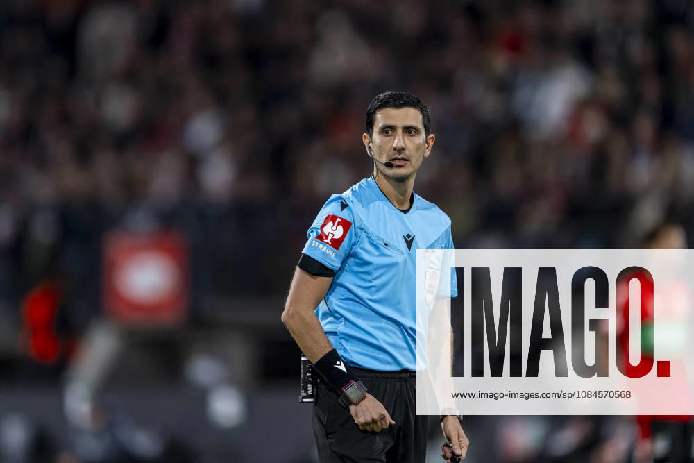 NIJMEGEN - referee Aliyar Aghayev during the UEFA Europa League match between N.E.C. and Levski Sofia at Stadion De Goffert on 15 October 2026 in Nijmegen, Nederland. (Photo by DeFodi Images) -