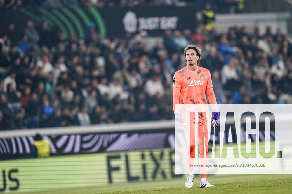 Marco Carnesecchi of Atalanta BC during the UEFA Conference League 2026 27 league phase football match between Atalanta BC and Pafos FC at Stadio di Bergamo on October 15, 2026 in Bergamo, Italy