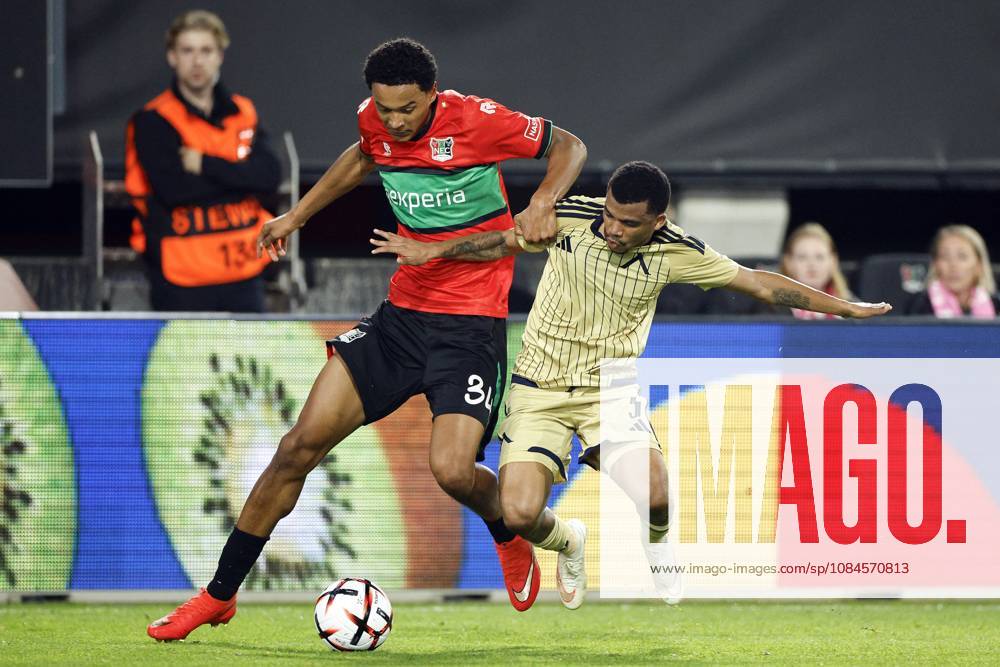 NIJMEGEN - (lr) Kevin Kers of NEC Nijmegen, Maicon of Levski Sofia during the Europa League match between NEC and PFC Levski Sofia at De Goffert on 15 October 2026 in Nijmegen, the Netherlands. BART STOUTJESDIJK ANP ANPxSportx IVx 572553071 originalFilename: 572553071