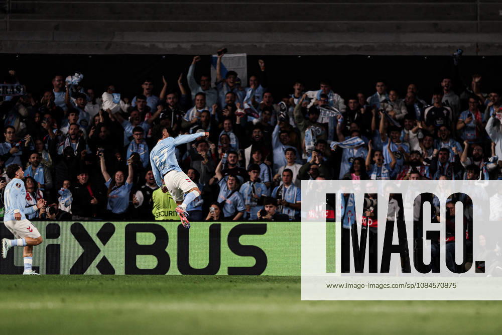 Hugo Alvarez of Celta de Vigo celebrates goal during the UEFA Europa League 2026 27 League Phase MD2 match between Celta de Vigo and Juventus at Estadio de Balaidos. UEFA Europa League 2026 27 League Phase MD2 Celta De Vigo X Juventus - ZUMAe141 20261015_zsp_e141_011