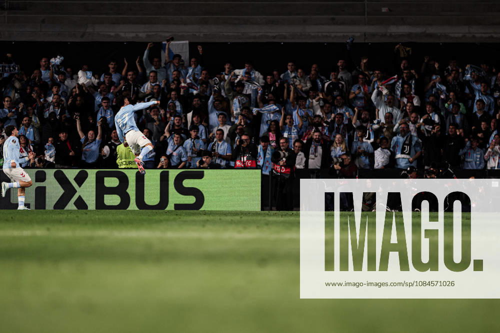 Hugo Alvarez of Celta de Vigo celebrates goal during the UEFA Europa League 2026 27 League Phase MD2 match between Celta de Vigo and Juventus at Estadio de Balaidos. UEFA Europa League 2026 27 League Phase MD2 Celta De Vigo X Juventus - ZUMAe141 20261015_zsp_e141_012
