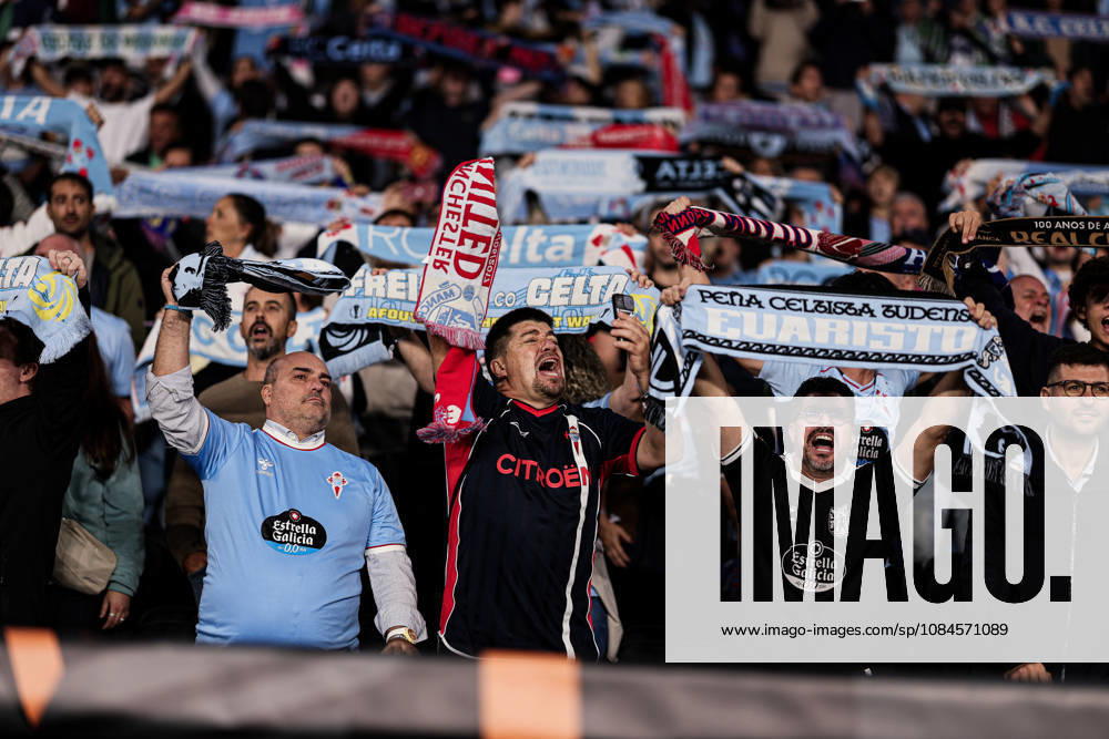 Supporters of Celta de Vigo celebrates during the UEFA Europa League 2026 27 League Phase MD2 match between Celta de Vigo and Juventus at Estadio de Balaidos. Vigo Spain - ZUMAe141 20261015_zsp_e141_014