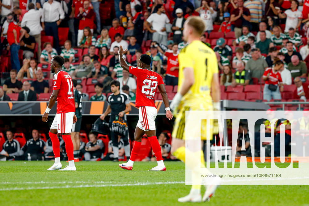 Estadio da Luz Jhon Duran forward of Benfica celebrates after scoring the team s third goal during the UEFA Europa League 2026 27 League Phase MD2 match between SL Benfica and Celtic FC at Estadio do SL Benfica on October 15, 2026 in Lisbon, Portugal. UEFA Europa League 2026 27 League Phase MD2 - SL Benfica and Celtic FC (Valter Gouveia SPP)