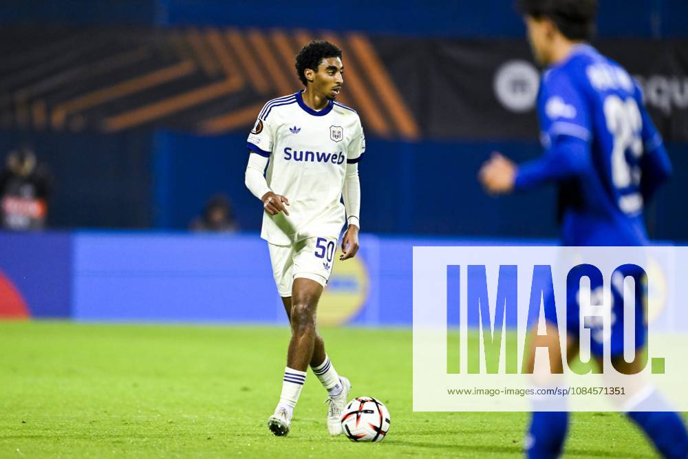 GNK Dinamo v RSC Anderlecht - UEFA Europa League ZAGREB, CROATIA - OCTOBER 15 : Barry Kais defender of RSC Anderlecht in action during the UEFA Europa League 2026 27 League Phase matchday 2 match between GNK Dinamo and RSC Anderlecht on October 15, 2026 in Zagreb, Croatia, 15 10 2026 Zagreb Croatia