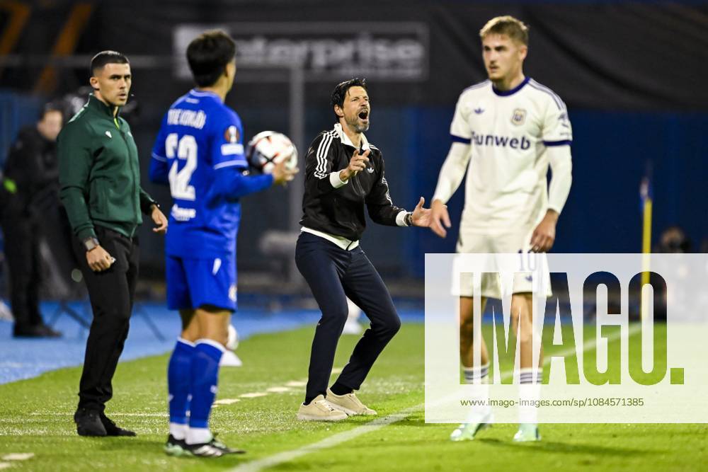 GNK Dinamo v RSC Anderlecht - UEFA Europa League ZAGREB, CROATIA - OCTOBER 15 : Bruno Vitor head coach of RSC Anderlecht in action during the UEFA Europa League 2026 27 League Phase matchday 2 match between GNK Dinamo and RSC Anderlecht on October 15, 2026 in Zagreb, Croatia, 15 10 2026 Zagreb Croatia