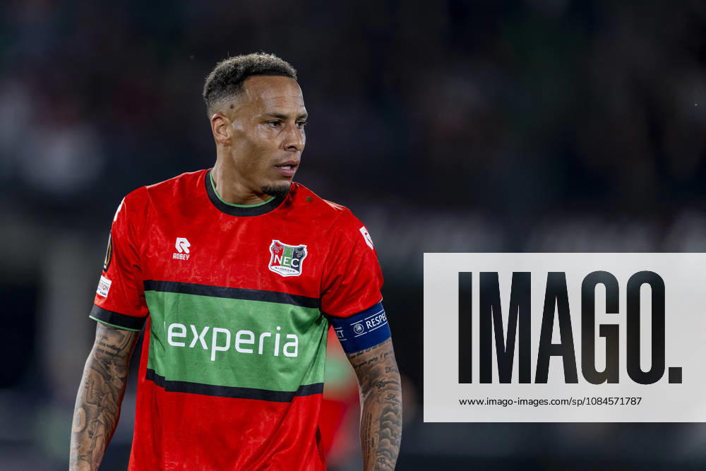 NIJMEGEN - NEC Nijmegen forward Tjaronn Chery during the UEFA Europa League match between N.E.C. and Levski Sofia at Stadion De Goffert on 15 October 2026 in Nijmegen, Nederland. (Photo by DeFodi Images) -