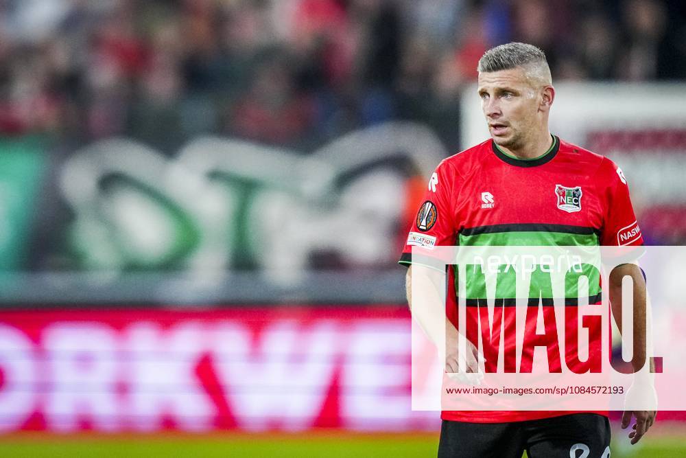 , Stadium De Goffert , season 2026 2027 , UEFA Europa League football , match between NEC Nijmegen and Levski Sofia , picture shows NEC Nijmegen player Bryan Linssen NEC - Levski Sofia x208455790x