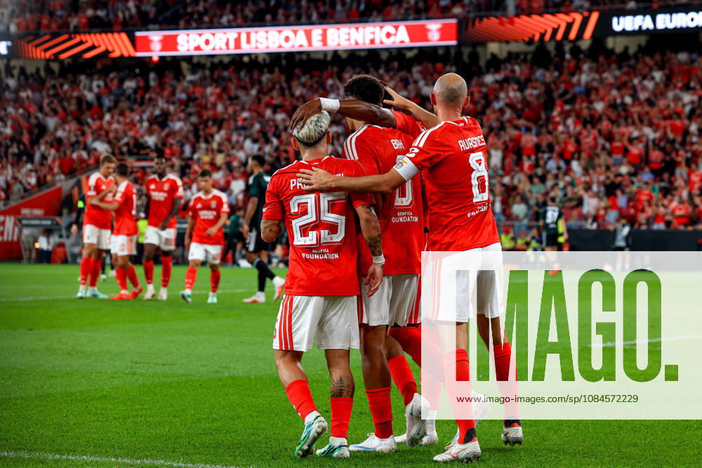 Estadio da Luz Alexander Bah defender of Benfica celebrates after scoring the team s second goal during the UEFA Europa League 2026 27 League Phase MD2 match between SL Benfica and Celtic FC at Estadio do SL Benfica on October 15, 2026 in Lisbon, Portugal. UEFA Europa League 2026 27 League Phase MD2 - SL Benfica and Celtic FC (Valter Gouveia SPP)