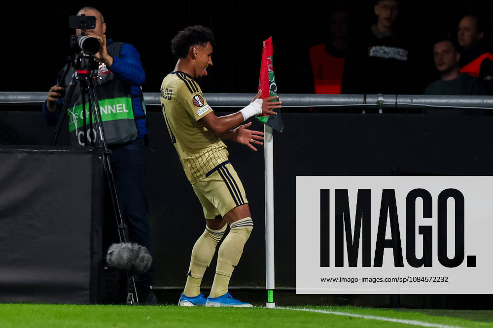 Reinaldo of Levski Sofia celebrates after scoring his team s first goal during the UEFA Europa League 2026 27 League Phase MD2 match between N.E.C. Nijmegen and PFC Levski Sofia at Goffertstadion on October 15, 2026 in Nijmegen, Netherlands.