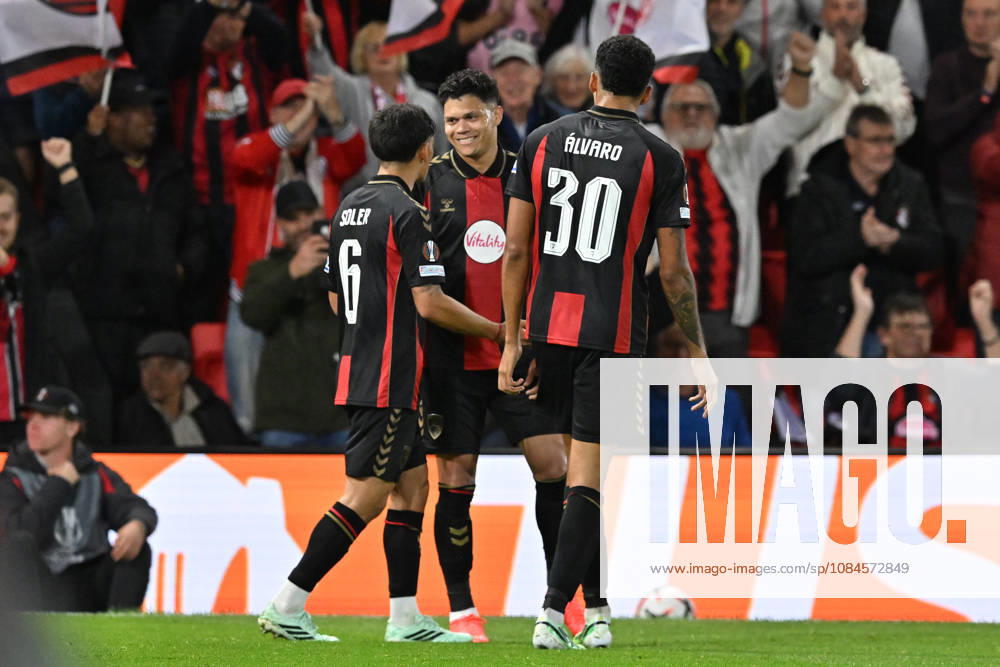 Bournemouth v Sturm Graz, Europa League Goal 1-0 - Evanilson (9) of AFC Bournemouth celebrates scoring the opening goal during the Europa League match between Bournemouth and Sturm Graz at the Vitality Stadium, Bournemouth, UK on 15 October 2026. Bournemouth Vitality Stadium Dorset UK Editorial use only ,