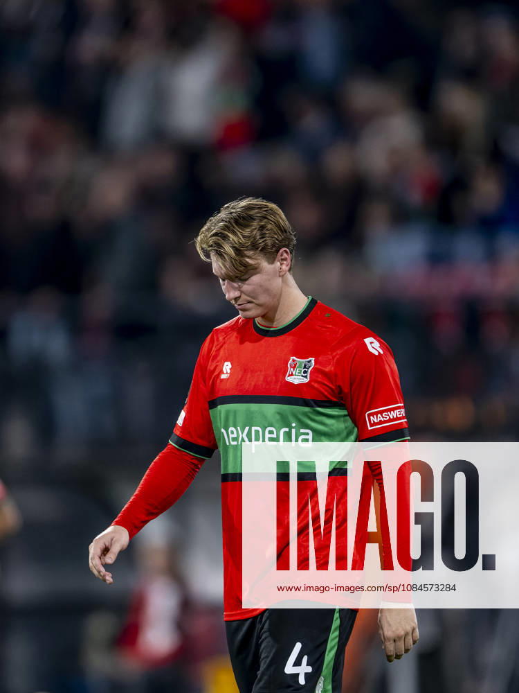 NIJMEGEN - NEC Nijmegen defender Perr Schuurs during the UEFA Europa League match between N.E.C. and Levski Sofia at Stadion De Goffert on 15 October 2026 in Nijmegen, Netherlands. (Photo by DeFodi Images) -
