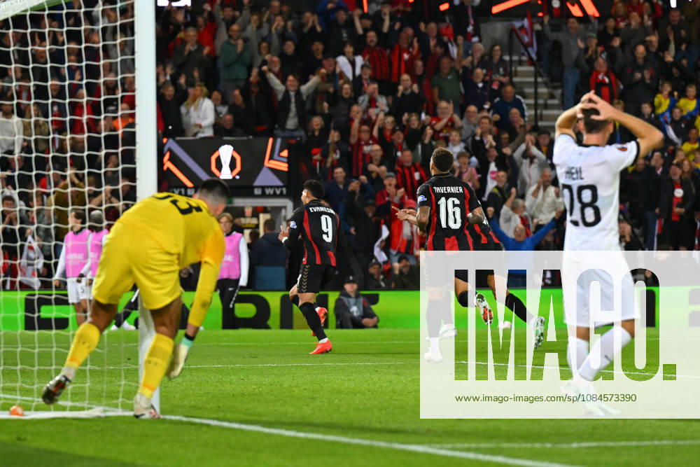 Bournemouth v Sturm Graz, Europa League Goal 1-0 - Evanilson (9) of AFC Bournemouth celebrates scoring the opening goal during the Europa League match between Bournemouth and Sturm Graz at the Vitality Stadium, Bournemouth, UK on 15 October 2026. Bournemouth Vitality Stadium Dorset UK Editorial use only ,